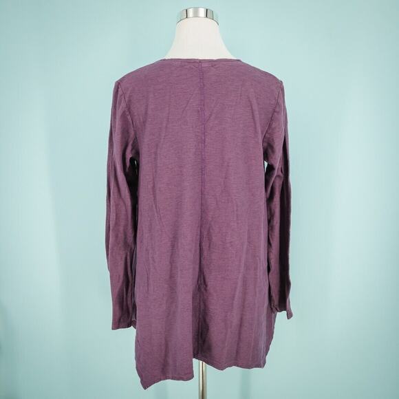 Cut Loose Size Large L Purple Scoop Long Sleeve Asymmetrica Hem Artsy Tunic Top - Picture 2 of 6